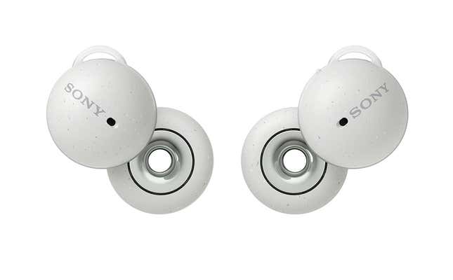 Imagen para el artículo titulado Los nuevos Sony LinkBuds son unos auriculares con agujero que se controlan tocándote las patillas