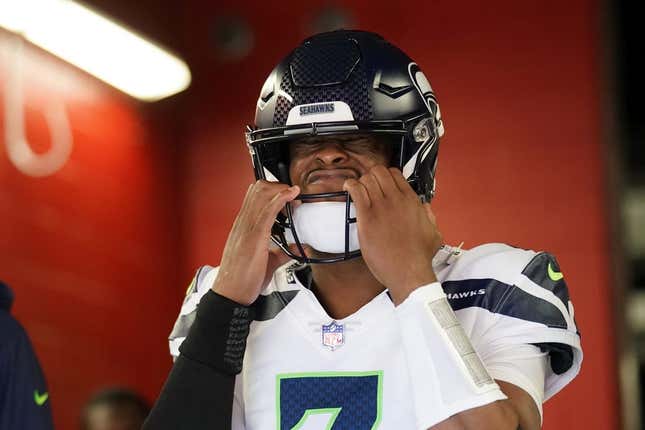 Seattle Seahawks Quarterback Geno Smith before a game between the