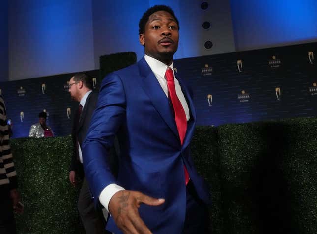 Stefon Diggs of the Buffalo Bills walks the red carpet before the NFL Honors awards special at the Phoenix Convention Center on Thursday, Feb. 9, 2023.

Uscp 7ov70efmizctg0p014jq Original
