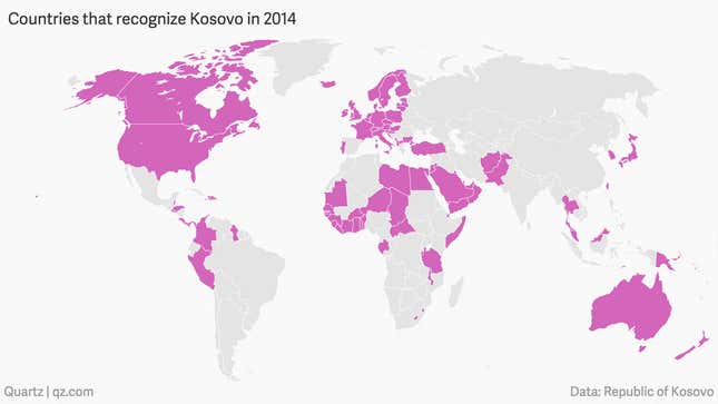 Image for article titled Why countries that recognize Palestinian statehood turn their backs on Kosovo