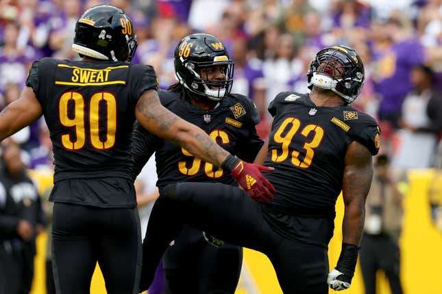 (From left) Montez Sweat, James Smith-Williams, and Jonathan Allen