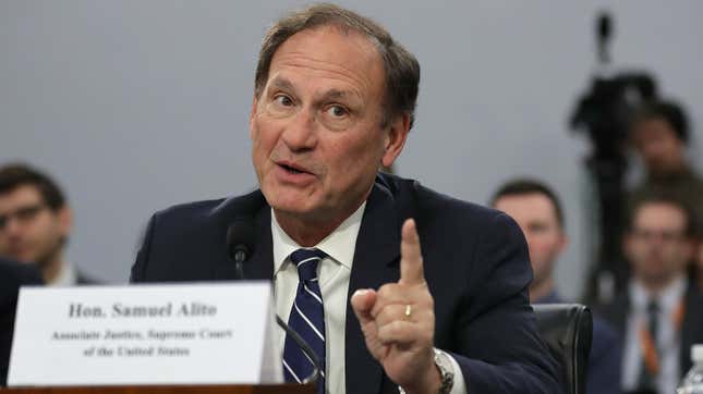  U.S. Supreme Court Associate Justice Samuel Alito testifies about the court’s budget during a hearing of the House Appropriations Committee on March 07, 2019 in Washington, DC.