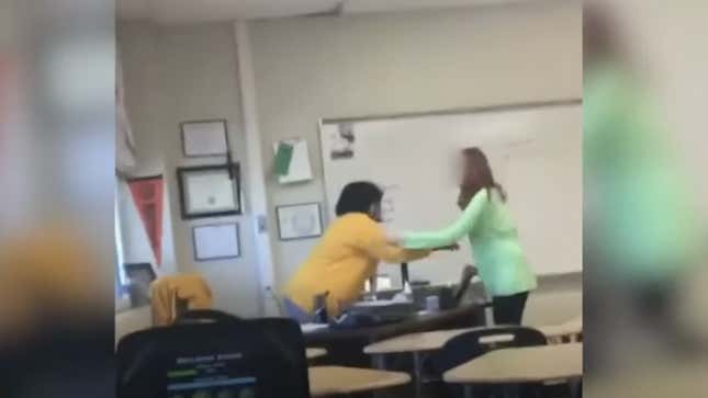 Image for article titled Mother of Texas Student Caught on Video Hitting Teacher Says Her Daughter Is Autistic