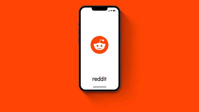 La pantalla de carga de Reddit en un teléfono móvil.