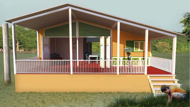 An artist’s impression in the dry season.