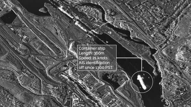 The Panama Canal, seen by synthetic aperture radar.