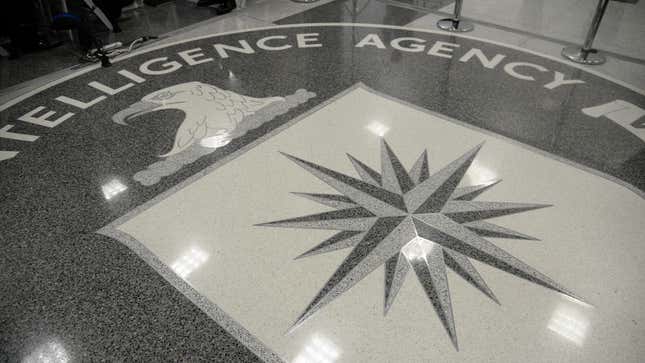 The CIA's logo is seen at the agency's headquarters.