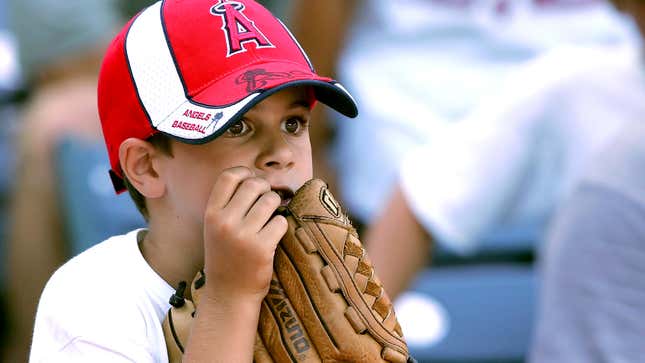 Image for article titled Dumbass Kid Bringing Mitt To MLB Game Must Think He’s Actually Going To Play