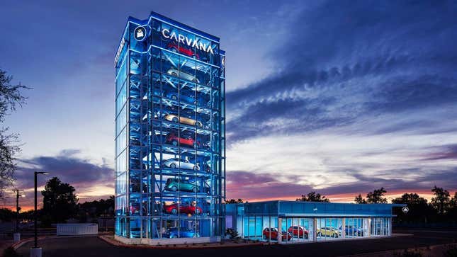 This is what you know Carvana for (other than the ads), though at issue here is not one of its towers.