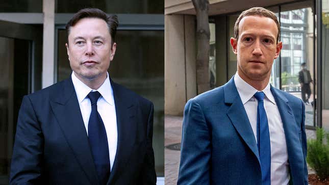 Image for article titled Elon Musk Sues Mark Zuckerberg For Being Better At Profiting Off Someone Else’s Idea
