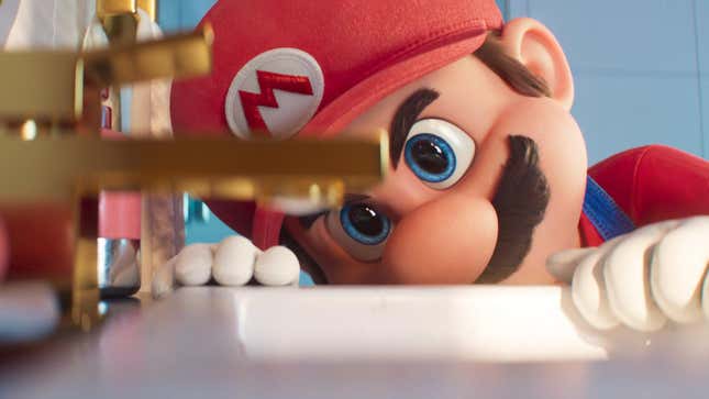 Mario checking the pipes
