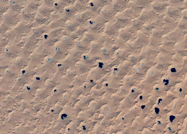 Image for article titled The abstract beauty of dunes seen from space
