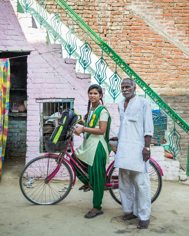 Sonam, who is completing her schooling, dreams of traveling to the US to study and work.