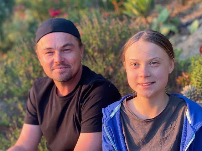 Leonardo DiCaprio and Greta Thunberg via Instagram