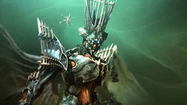 A Destiny 2 screenshot shows Savathûn, the Witch Queen. 