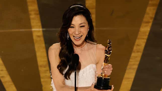 Image for article titled &#39;This Is History in the Making,&#39; Michelle Yeoh Says in Best Actress Acceptance Speech