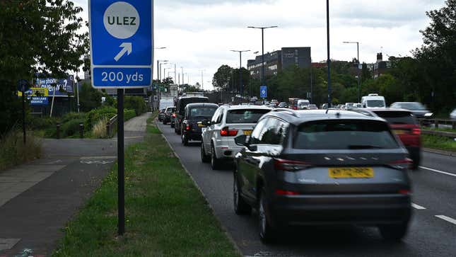 A photo of traffic in the UK capital of London. 