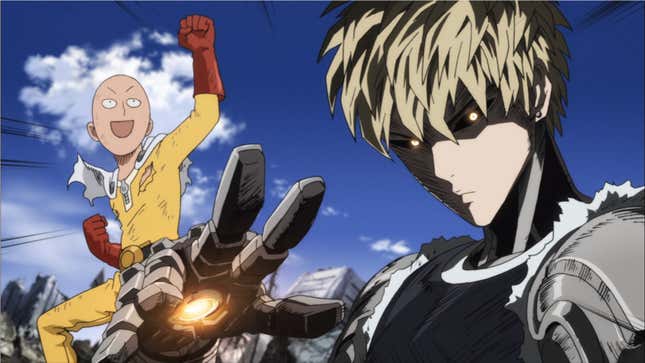 An image of Saitama and Genos from One Punch Man