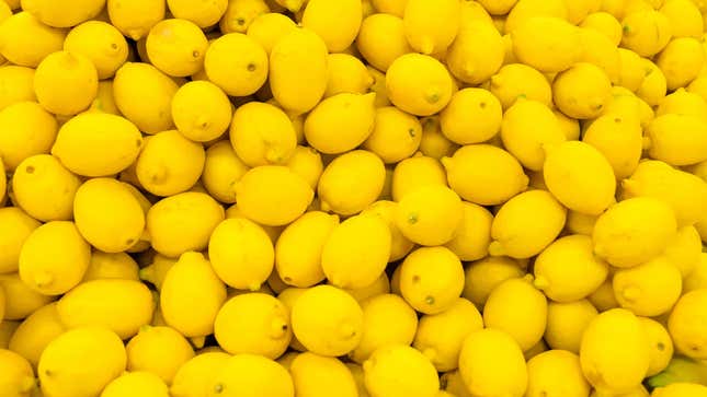 A bunch of lemons, just dozens