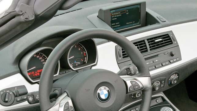 An E85 BMW Z4 interior. 