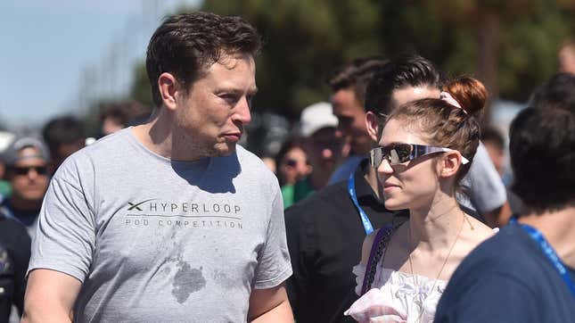 Image for article titled Grimes Says She and Elon Musk Had a Second Child in Secret Named &#39;Y&#39;