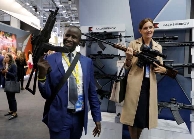 Impressed with the Kalashnikovs.