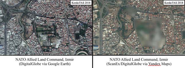 Image for article titled Every significant military facility in Israel and Turkey was just exposed by a Russian mapping service