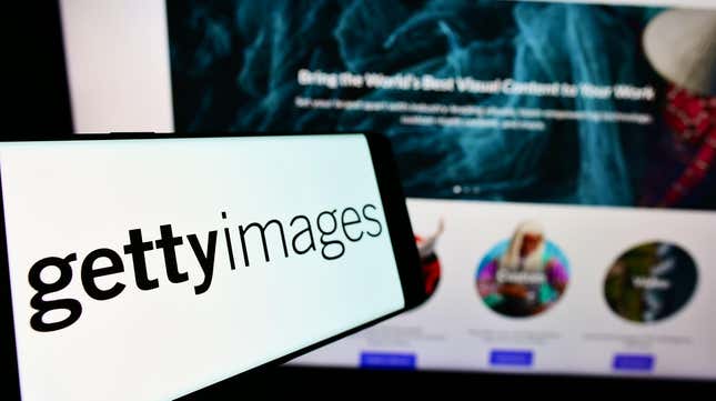 Getty Images is fine with altered photos or artistic images, so long as they were created by human hands.