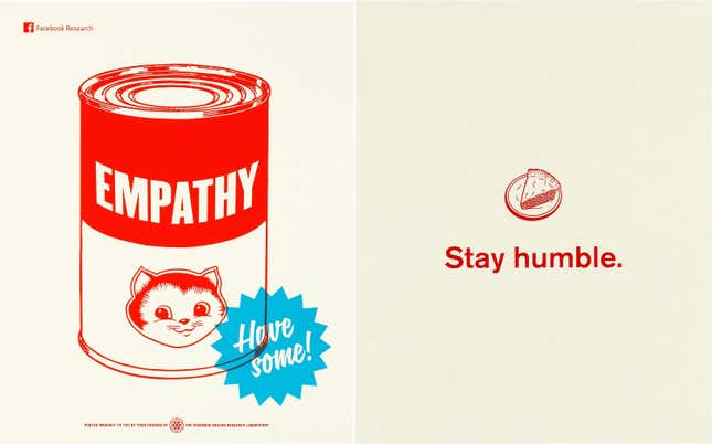 Image for article titled Facebook’s handmade internal “propaganda” posters are now for sale