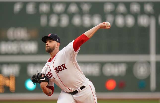 Jun 12, 2023; Boston, Massachusetts, USA; Boston Red Sox starting pitcher James Paxton (65) throws a pitch against the Colorado Rockies in the first inning at Fenway Park.