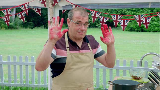 Image for article titled It&#39;s a bloody disaster on The Great British Baking Show