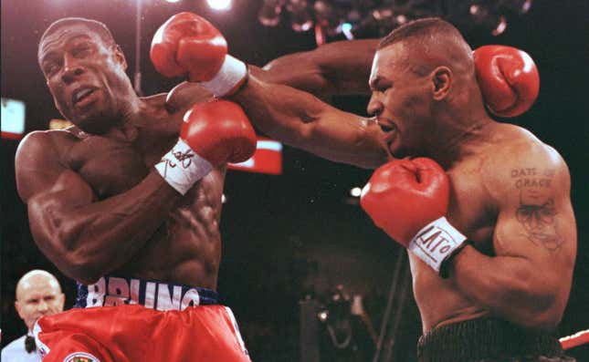 Mike Tyson (right)