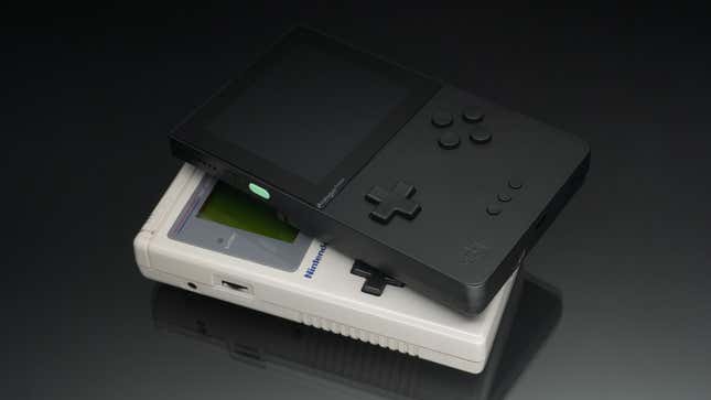 The Analogue Pocket is nearly identical in size to the original Game Boy, but a bit thinner.