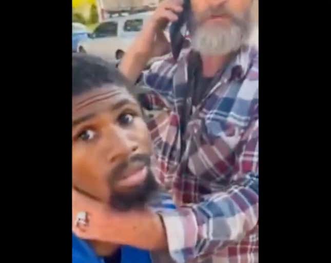 Image for article titled Police (Finally) Charge Man Caught Gripping Black Man by the Throat [Update]
