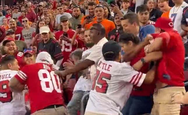 Image for article titled NFL fans are already in midseason form, brawling it out in the stands