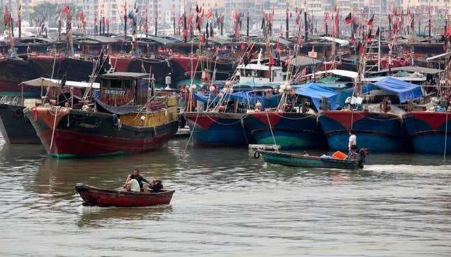 A port in Sanya in 2013.