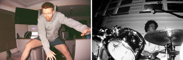 Two photos captured by the ONE35 camera, one in color, and one in black and white.