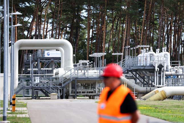 A Nord Stream 1 transfer station in Germany