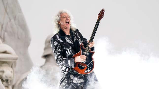 Astrophysicist and author (oh yeah, and rocker) Brian May performing at Elizabeth II’s Platinum Jubilee.