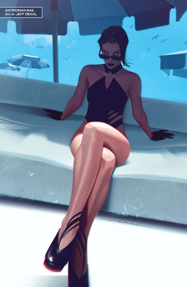 Image for article titled Nightwing and Batgirl Go Sun&#39;s Out, Guns Out in DC&#39;s G&#39;nort&#39;s Swimsuit Edition