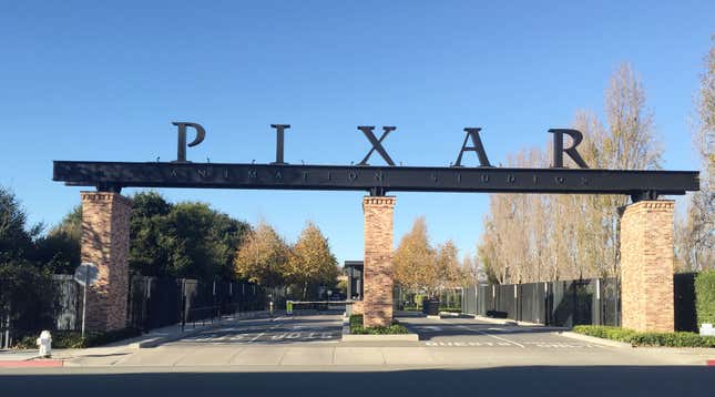 Pixar Studios gate in Emeryville, California.