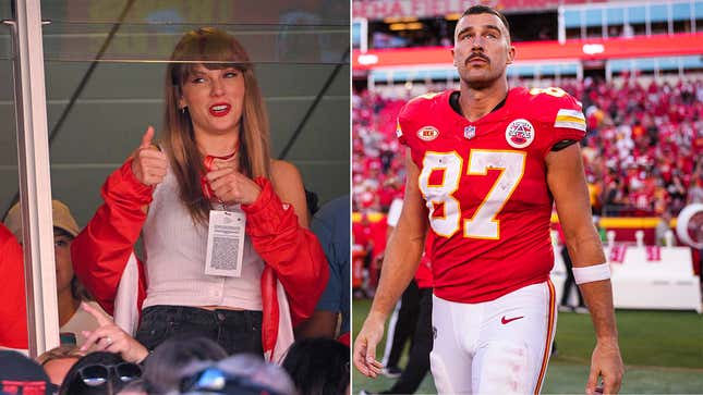 Image for article titled Taylor Swift-Travis Kelce and other high profile athlete-celebrity romances
