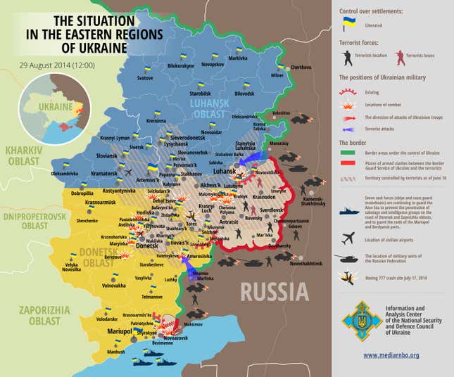 Image for article titled The invasion of Ukraine, in maps, satellite photos, and video