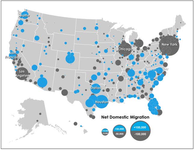 Image for article titled Americans are leaving their biggest metros, but immigrants keep them growing