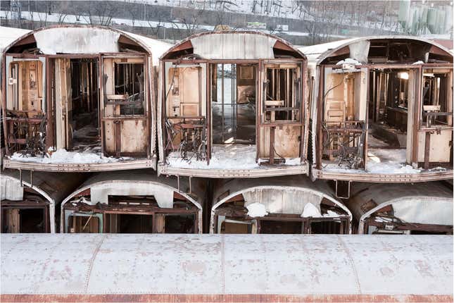 MTA’s yard, Harlem, NYC