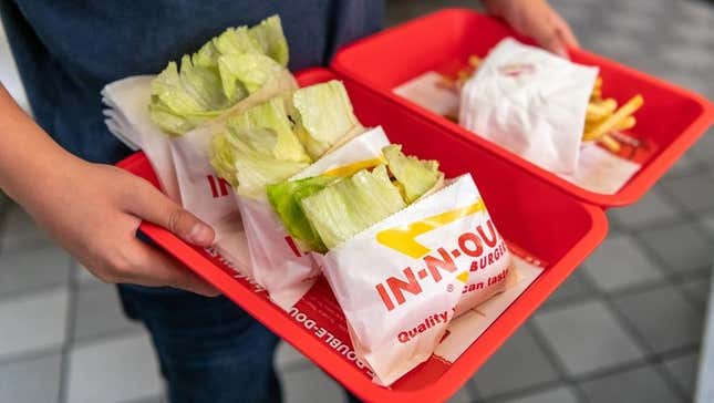 Lettuce wrapped burgers at In-N-Out Burger