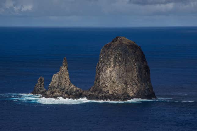 Trindade and Martin Vaz is an archipelago located in the Southern Atlantic Ocean about 1,100 kilometres (680 miles) east of the coast of Espírito Santo, Brazil.
