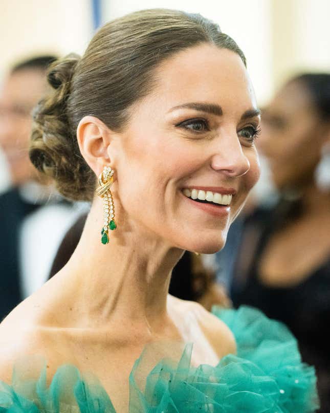 Kate at a dinner hosted by the Governor General of Jamaica at King’s House in March 2022. 