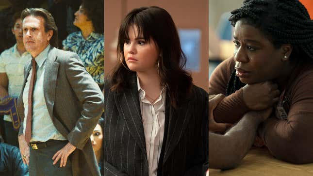 Jason Segel in Winning Time; Selena Gomez in Only Murders In The Building; Uzo Aduba in Painkiller