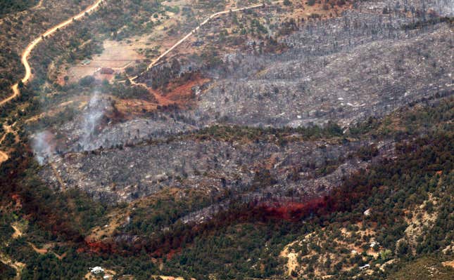 Image for article titled The aftermath of destructive wildfires, seen from above
